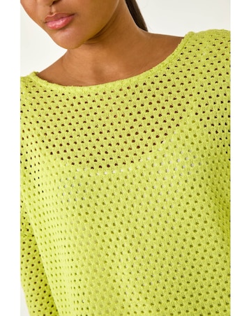 Roman Crochet Cotton Jersey Top