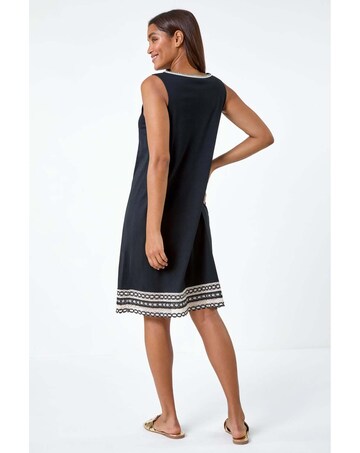 Roman Embroidered Stretch Jersey Dress
