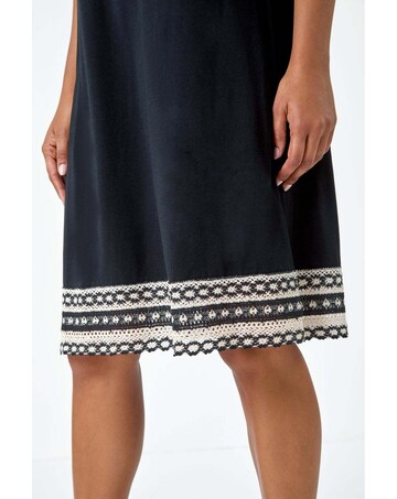 Roman Embroidered Stretch Jersey Dress