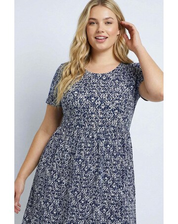 Roman Curve Abstract Pocket Midi Dress