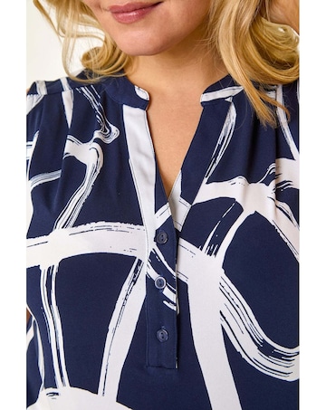 Roman Curve Abstract Print Vest Top