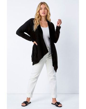 Roman Curve Waterfall Jersey Cardigan