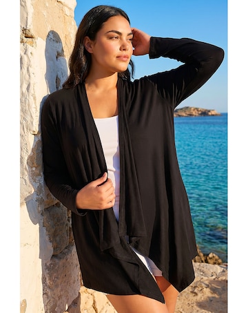 Roman Curve Waterfall Front Cardigan