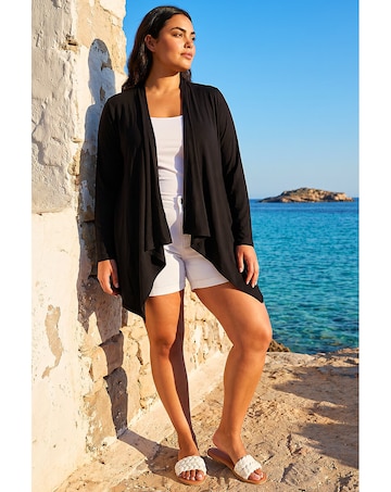 Roman Curve Waterfall Front Cardigan