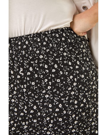 Roman Curve Textured Wide Leg Trousers