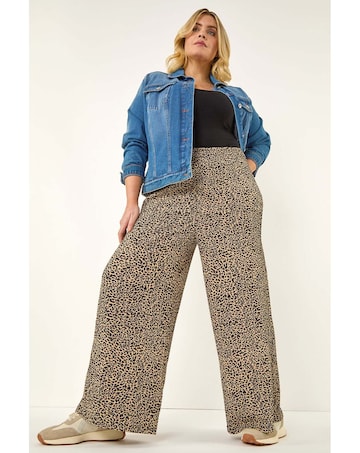 Roman Curve Textured Animal  Trousers