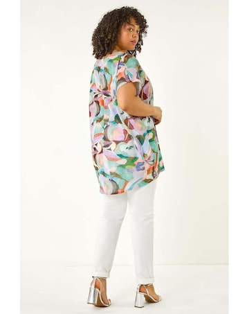 Roman Curve Abstract Print Top