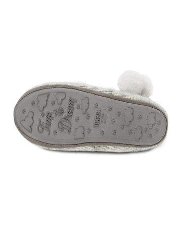 totes Ladies Space Dye Knitted Boot Slippers