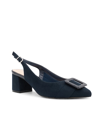 Paradox London Fiona Wide E Fit Block Heel Courts