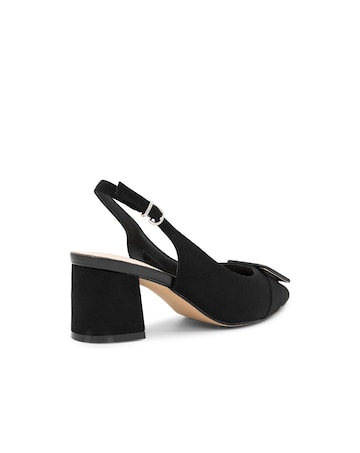 Paradox London Fiona Wide E Fit Block Heel Courts