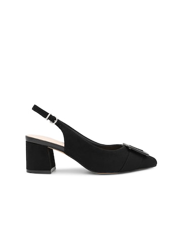 Paradox London Fiona Wide E Fit Block Heel Courts