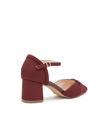 Paradox London Farina Wide E Fit Block Heel Courts