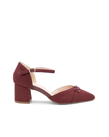Paradox London Farina Wide E Fit Block Heel Courts