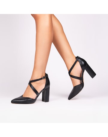 Paradox London Felicia Wide E Fit Block Heel Courts