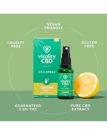 Vitality CBD Oral Spray 1200mg Lemon