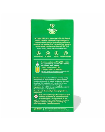 Vitality CBD Oral Spray 1200mg Lemon