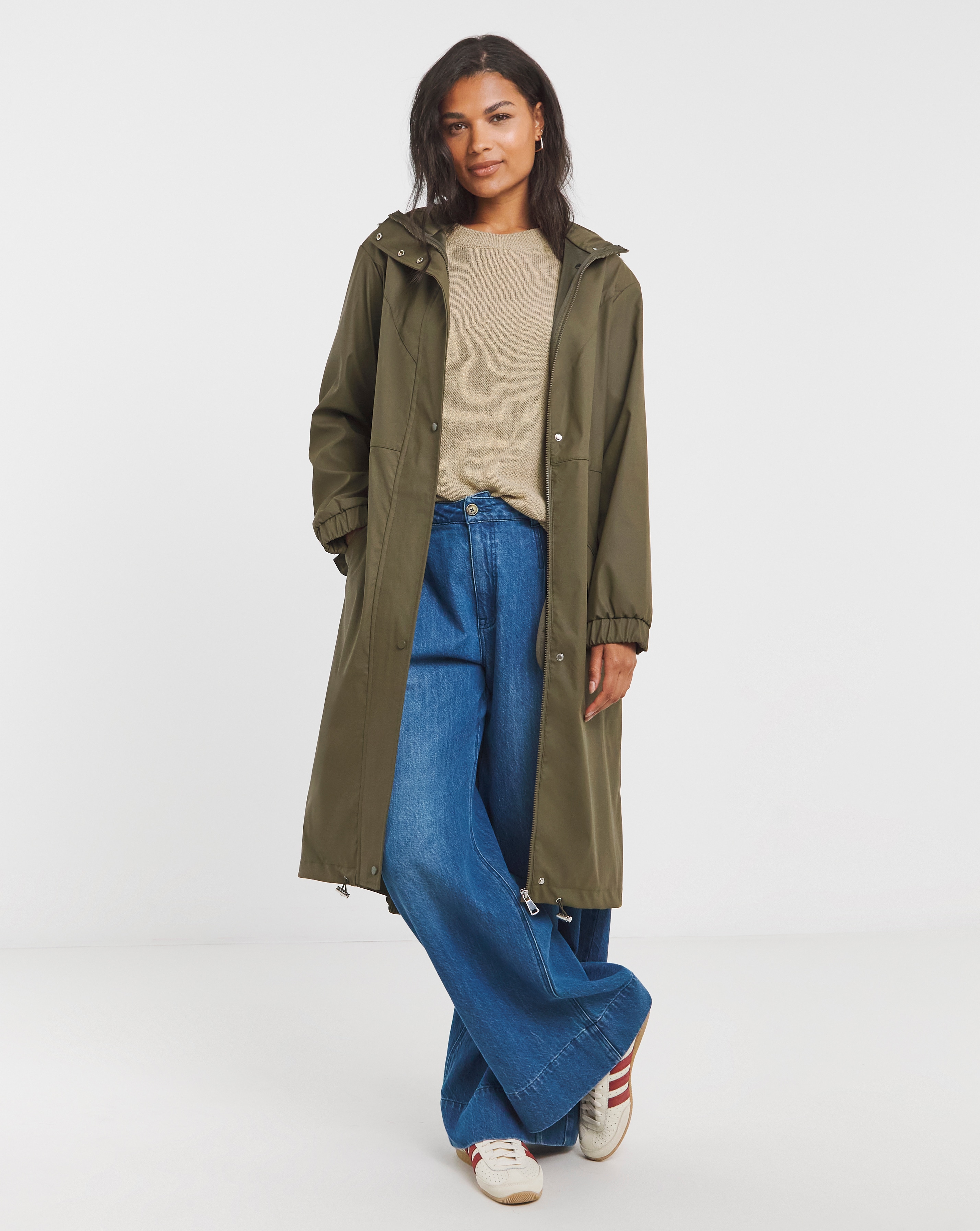 SBE Khaki Longline Rubberised Coat