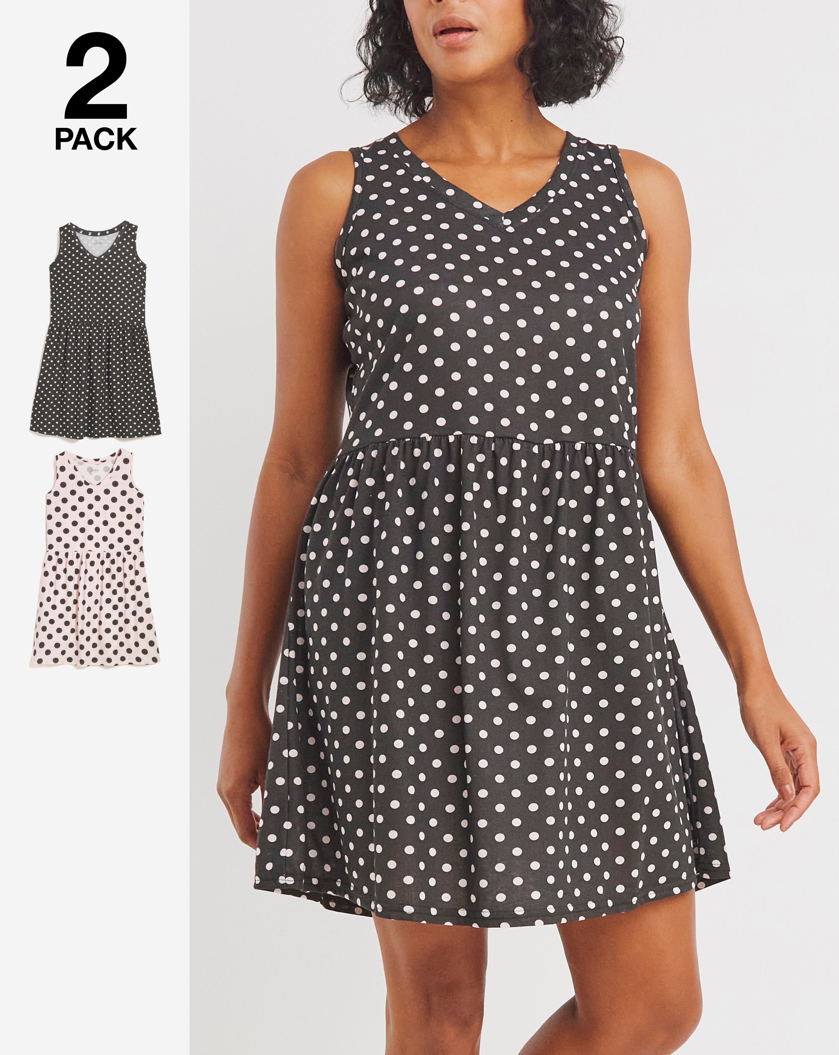 2 Pack Spot Short Nighties