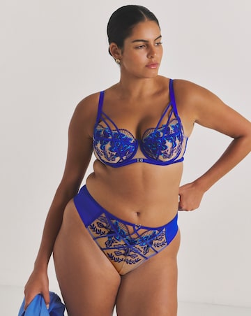 Ann Summers Faithful Fan High Waist Brazilian Cobalt