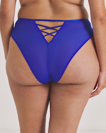 Ann Summers Faithful Fan High Waist Brazilian Cobalt