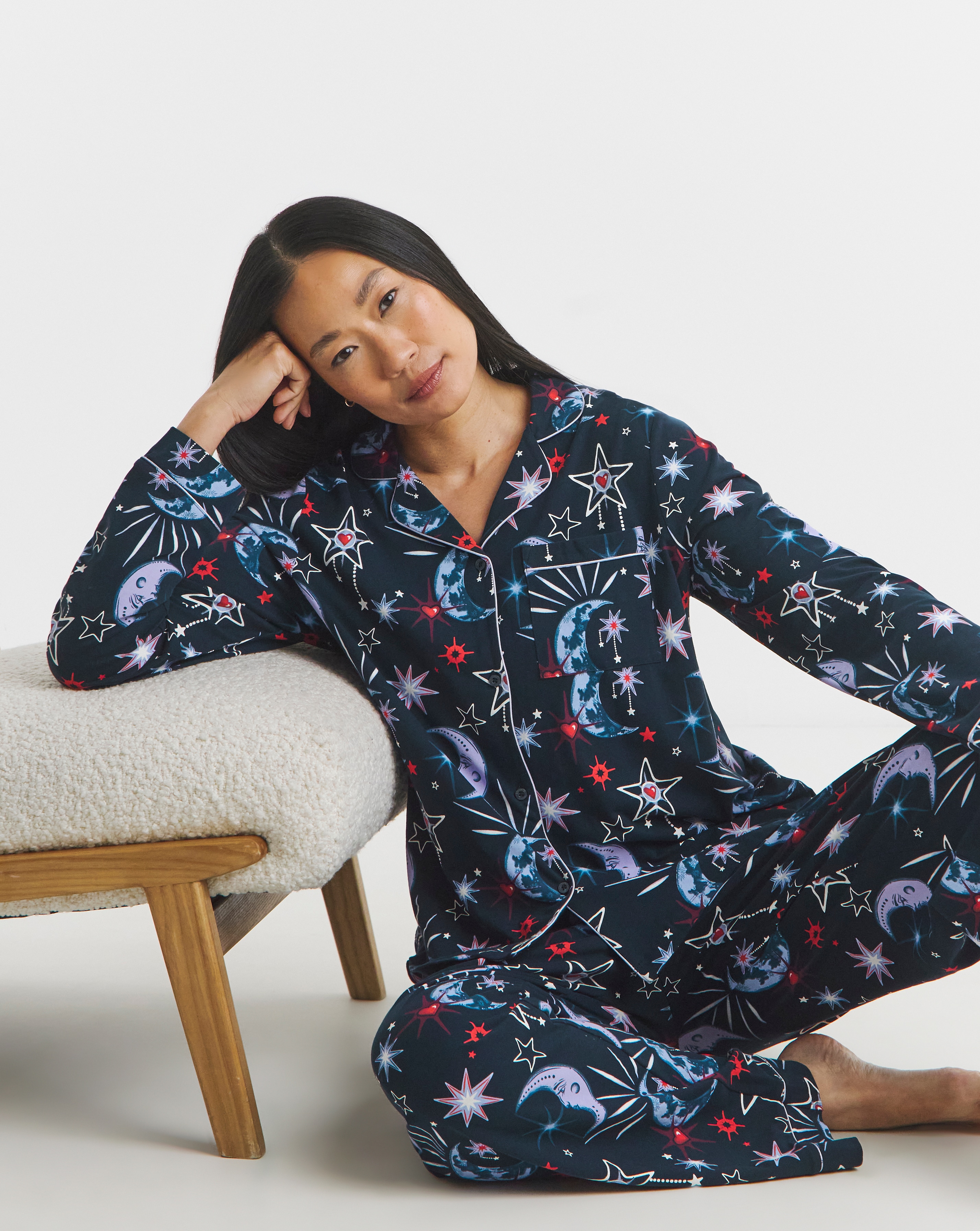 Chelsea Peers Button Up Short PJ Set