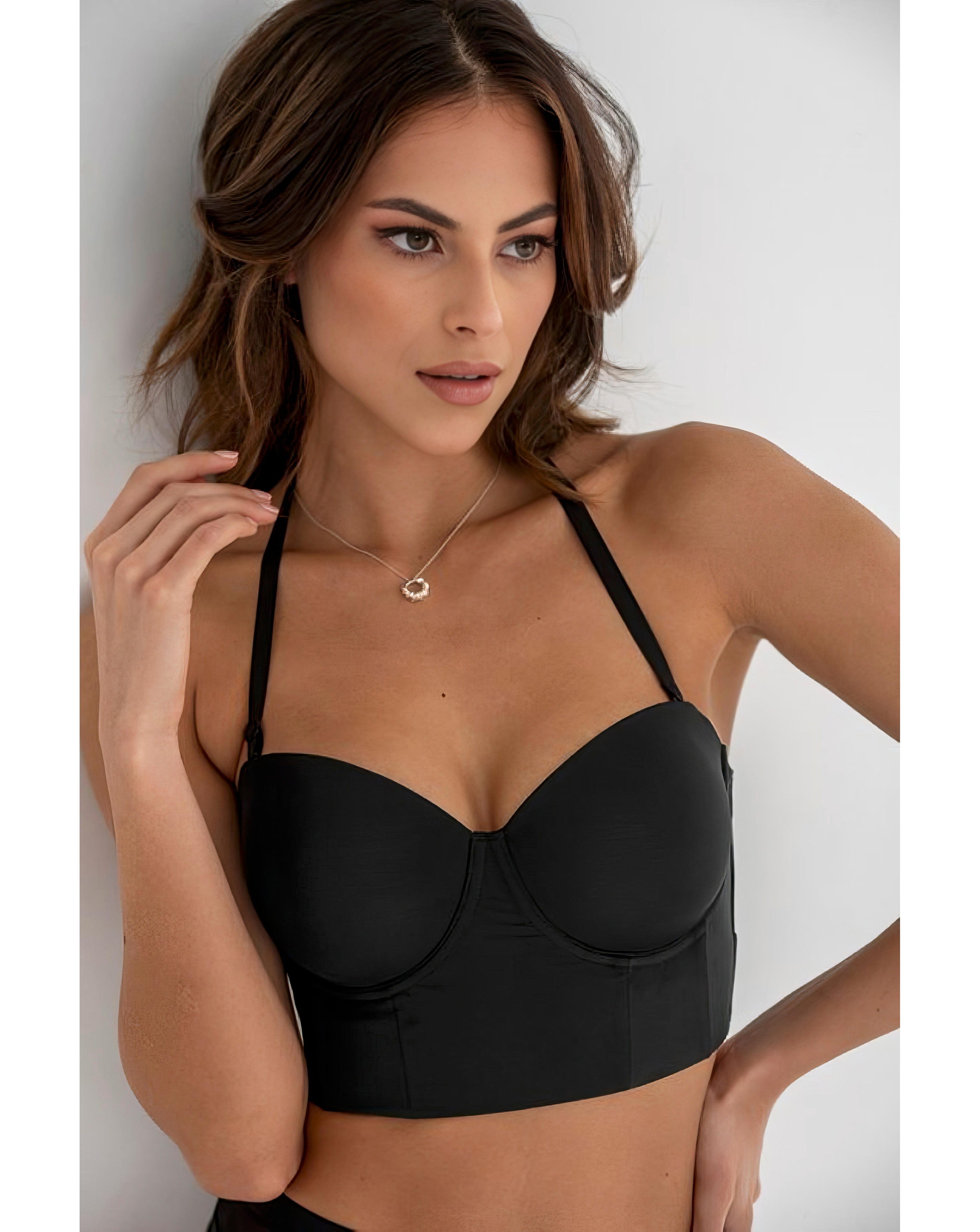 Pour Moi Definitions Longline Bra Black