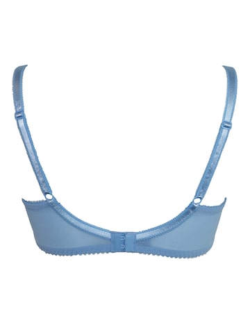 Pour Moi Amour Full Cup Wired Non Pad Side Support Bra Powder Blue/Ivory