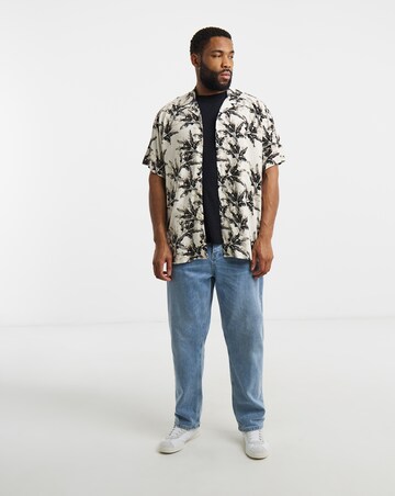Jack & Jones Jeff Printed Resort Shirt -Cream/Black