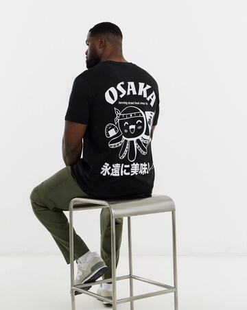 Jack & Jones Osaka Back Graphic T-Shirt - Black