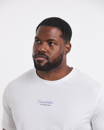 Jack & Jones Art Back Graphic T-Shirt - White/Blue