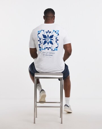 Jack & Jones Art Back Graphic T-Shirt - White/Blue