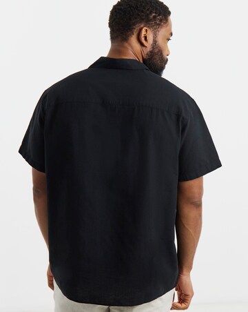 Jack & Jones Breeze Linen Blend Resort Shirt - Black