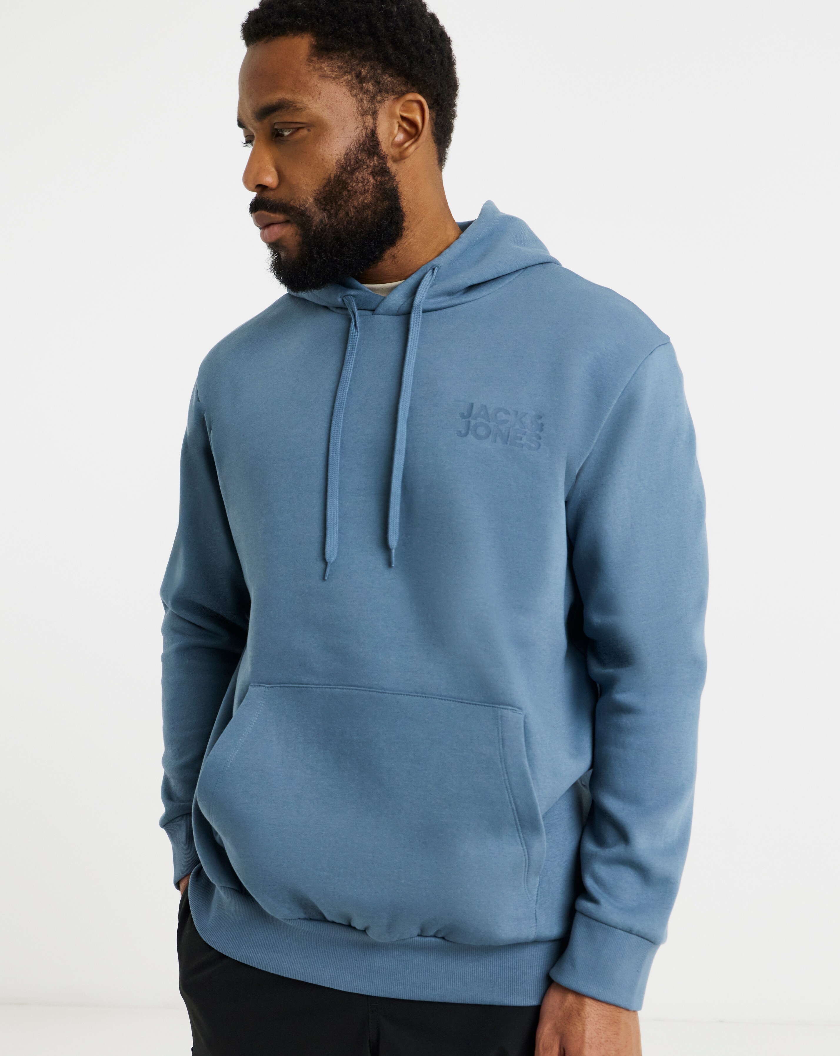New In - Jack & Jones Corp Logo Hoodie - Blue