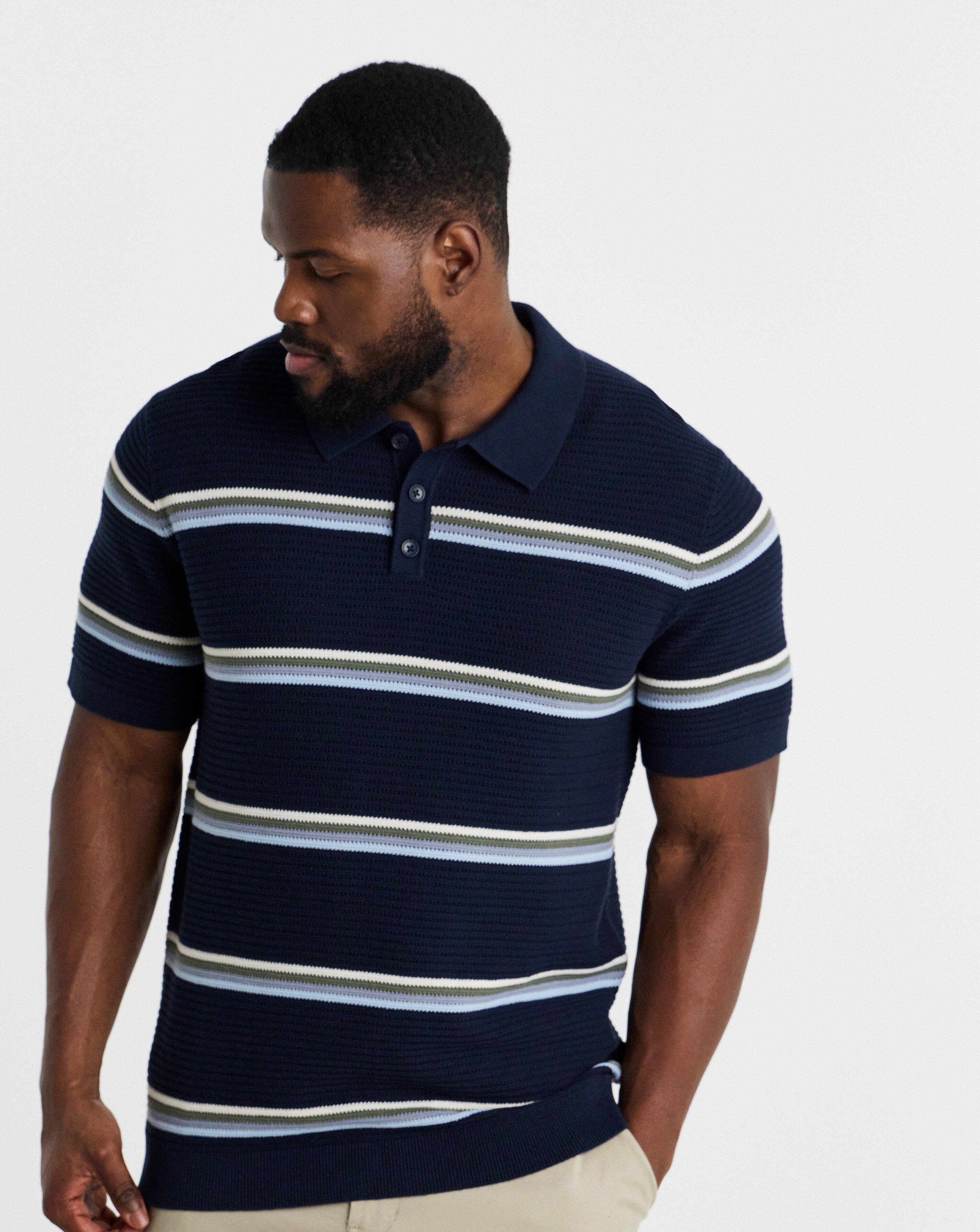 Jack & Jones Maine Knitted Stripe Polo