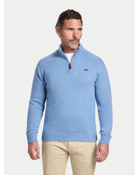 Raging Bull Chunky Fleck 1/4 Zip Knit