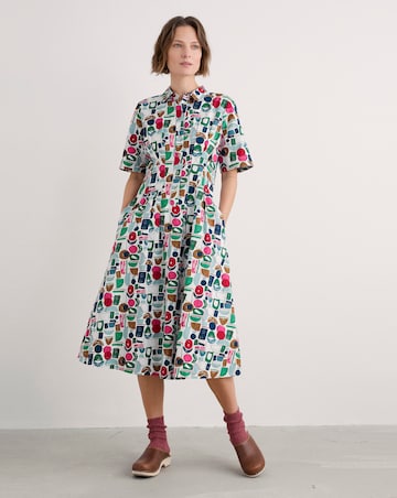 Seasalt Cornwall Wild Liquorice Dress Studio Shapes Chalk