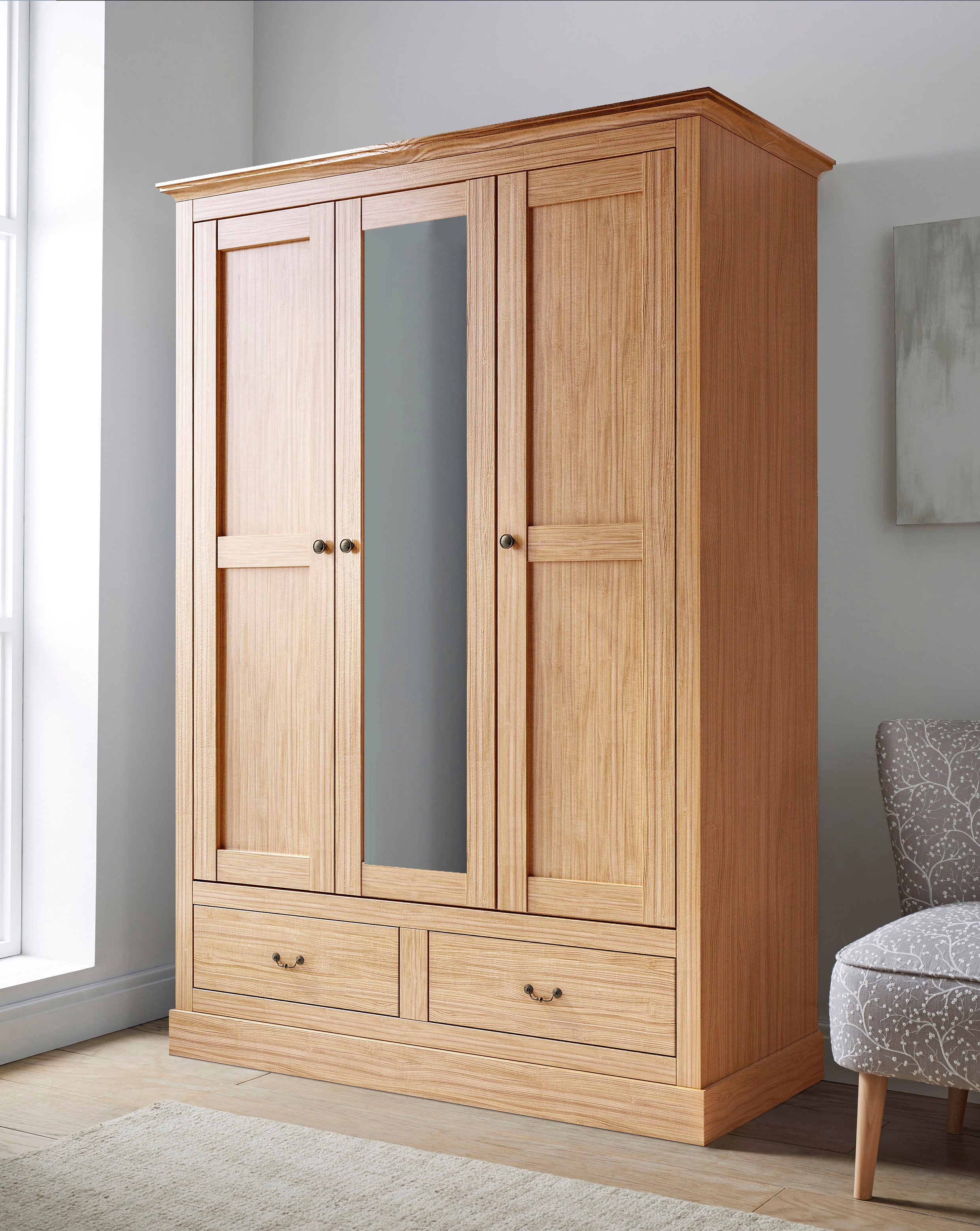 Julipa Ashford 3 Door 2 Drawer Wardrobe
