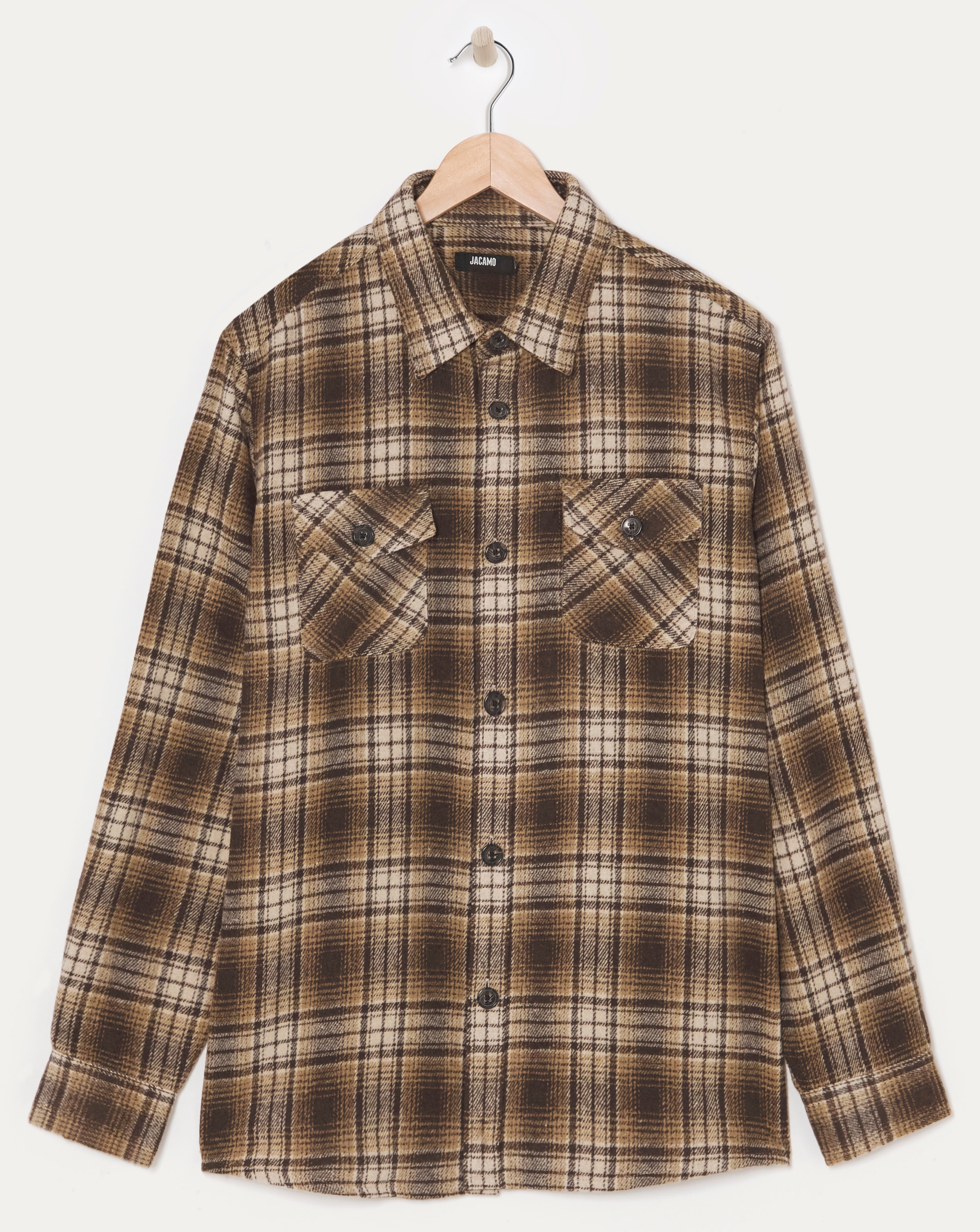 Double Pocket Check Overshirt