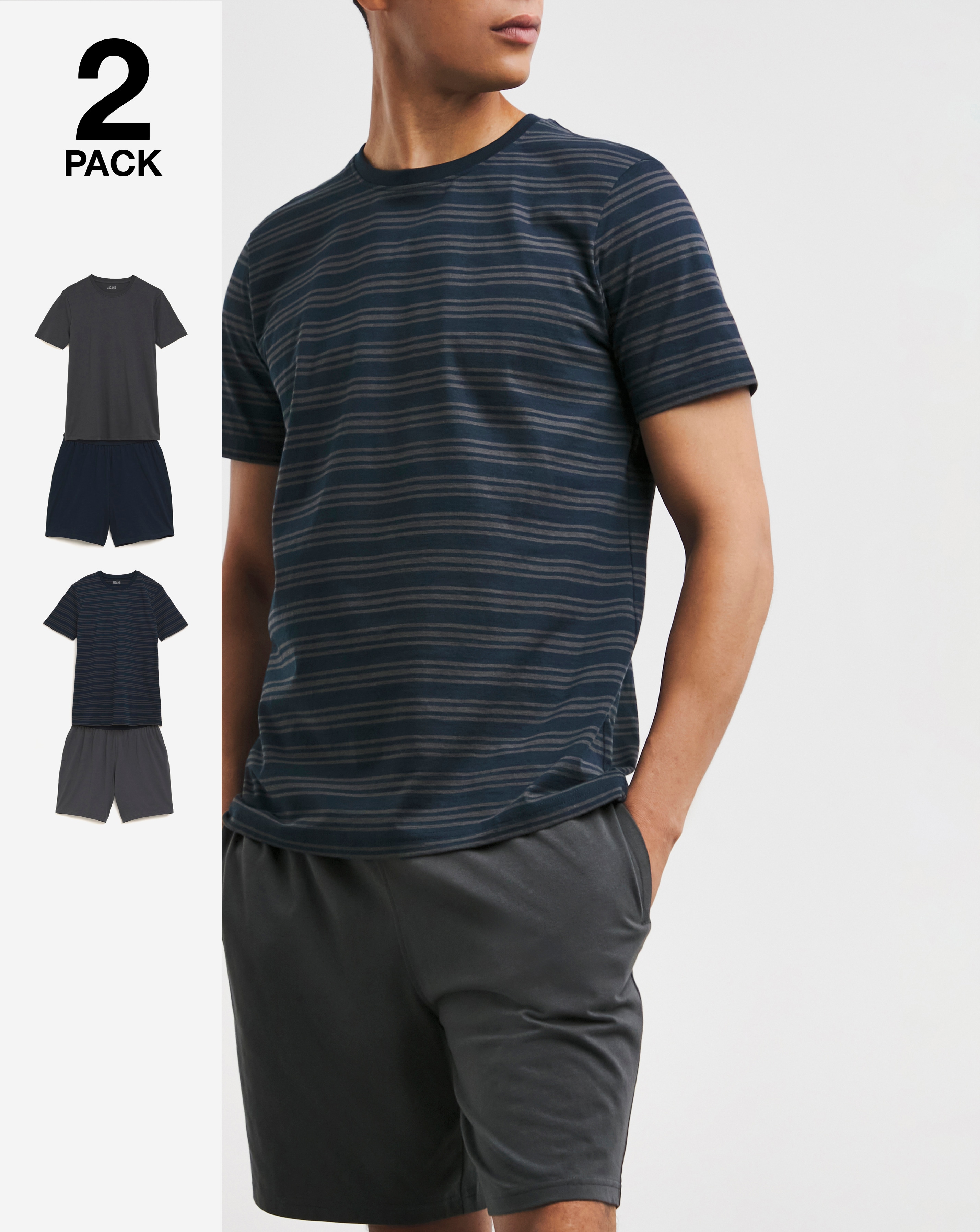 2 Pack Stripe Pyjama