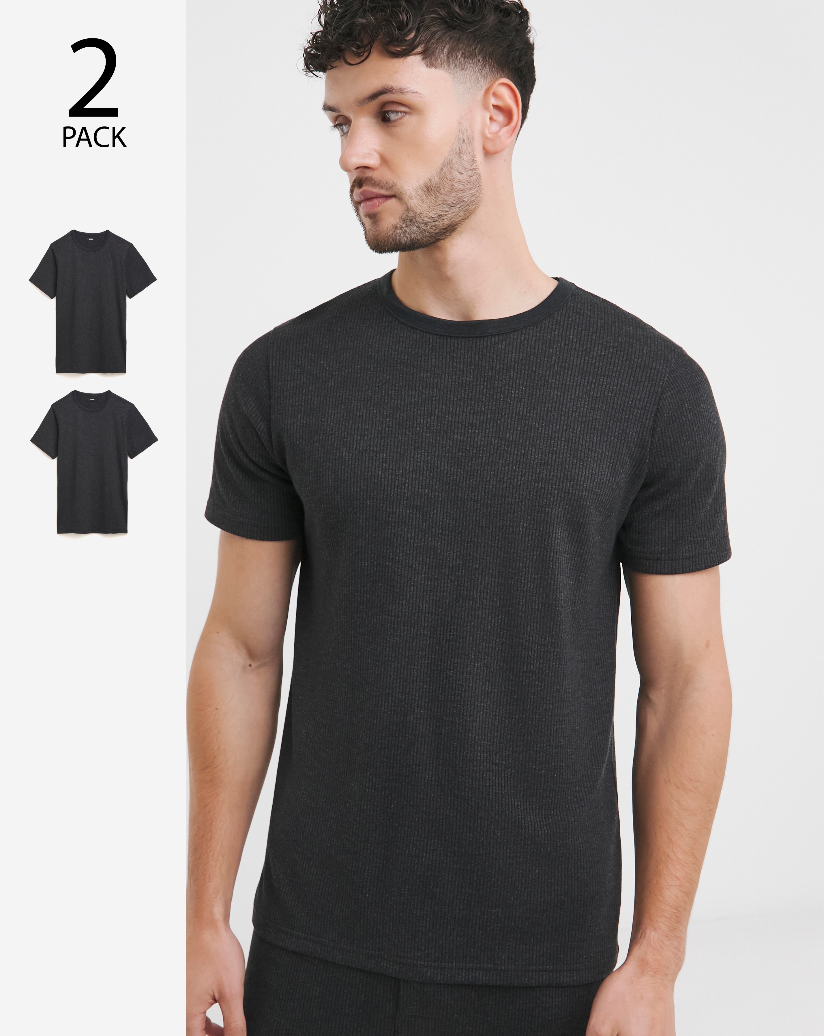 2 Pack Grey SS Thermal T-Shirts