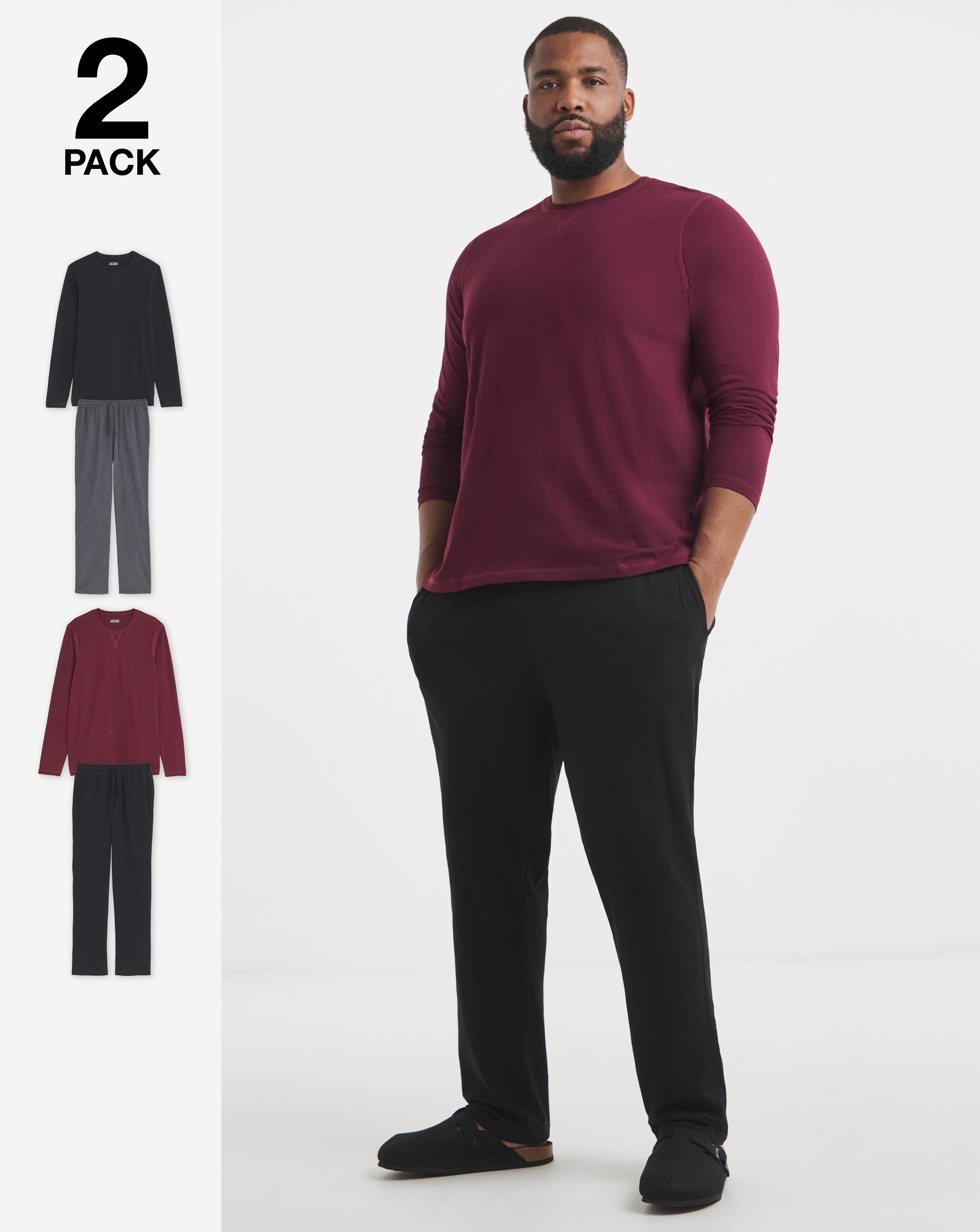 2 Pack Long Sleeve Pyjama Set