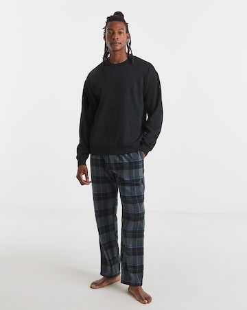 Crew Sweat and Check Lounge Pant Set