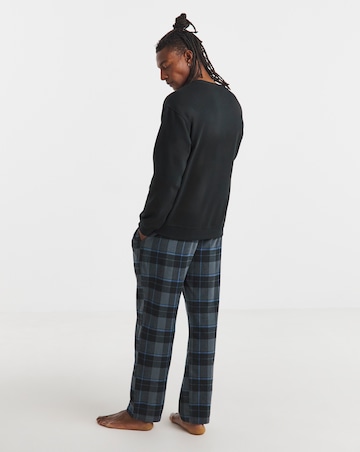 Crew Sweat and Check Lounge Pant Set