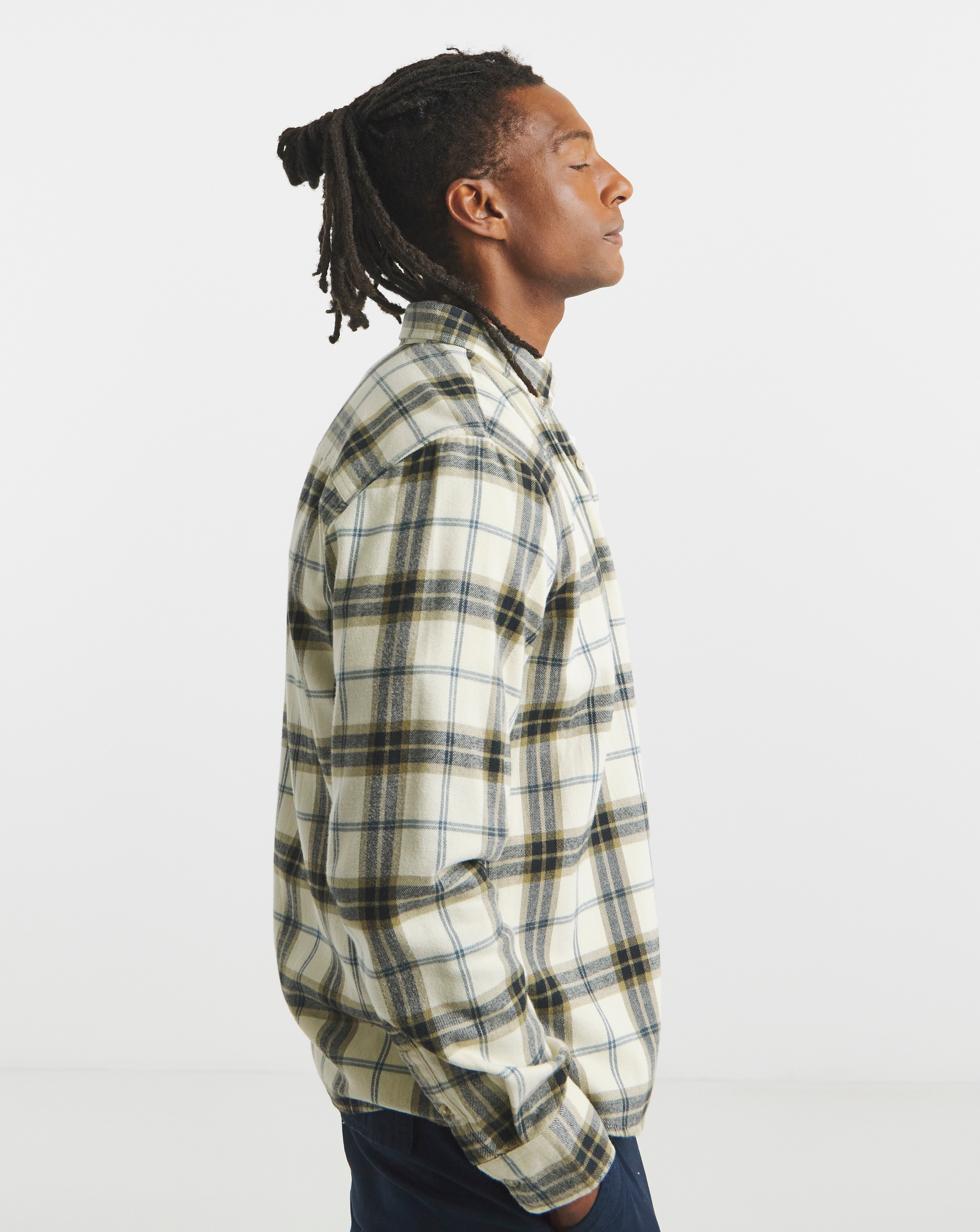 Cotton Rich Flannel Check Shirt Regular