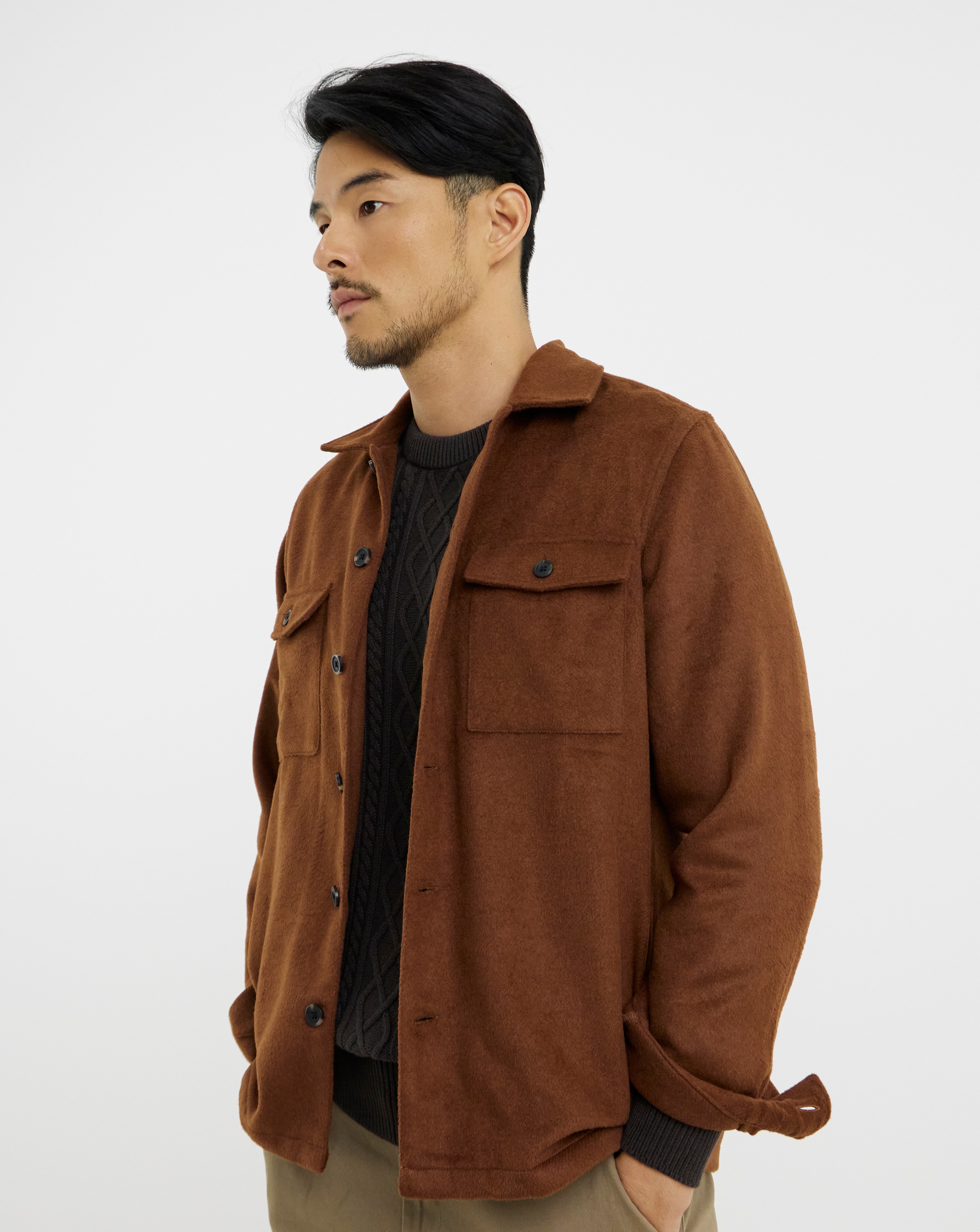 Brushed Heavy Weight Overshirt Regular