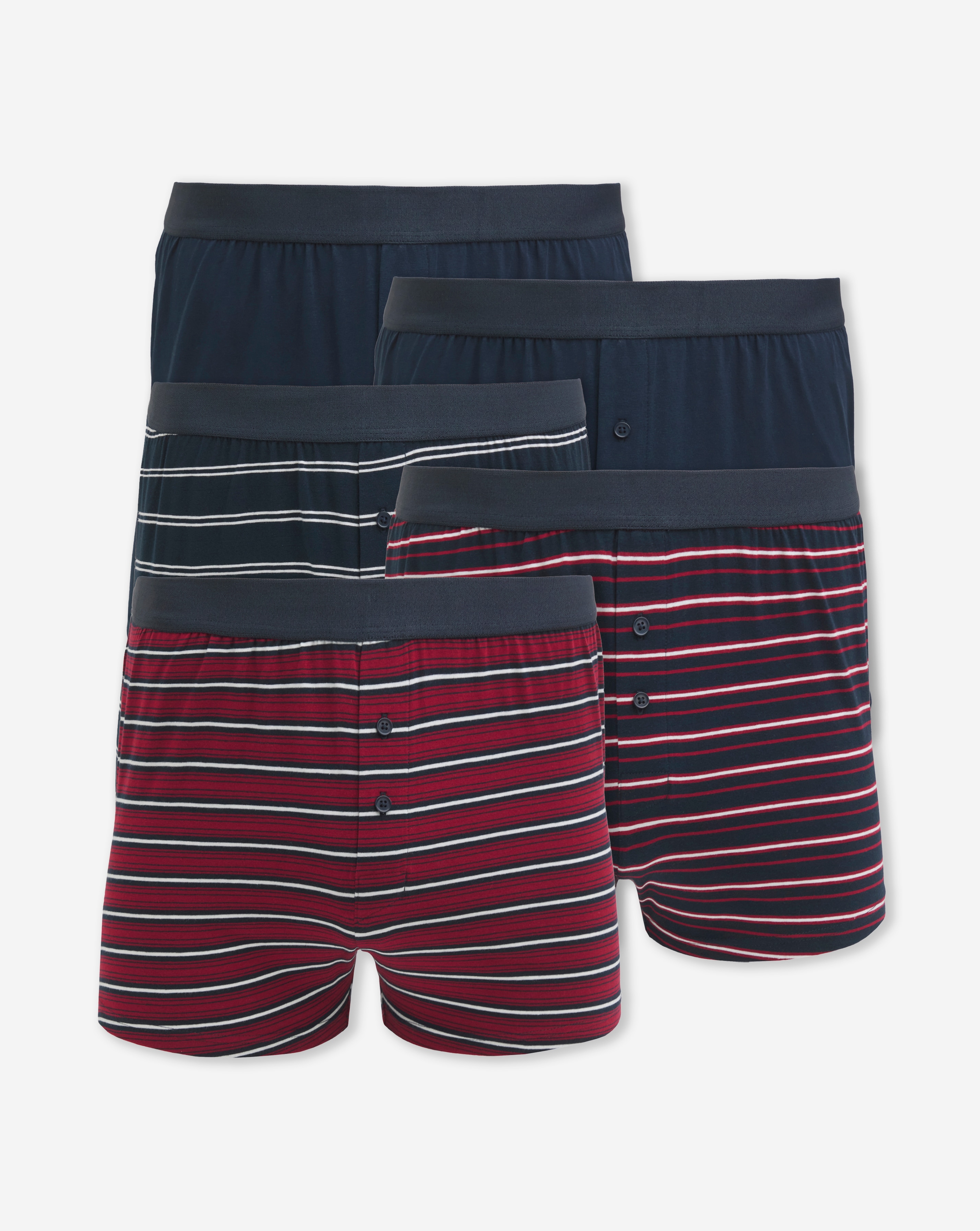 5 Pack Stripe Loose Boxers