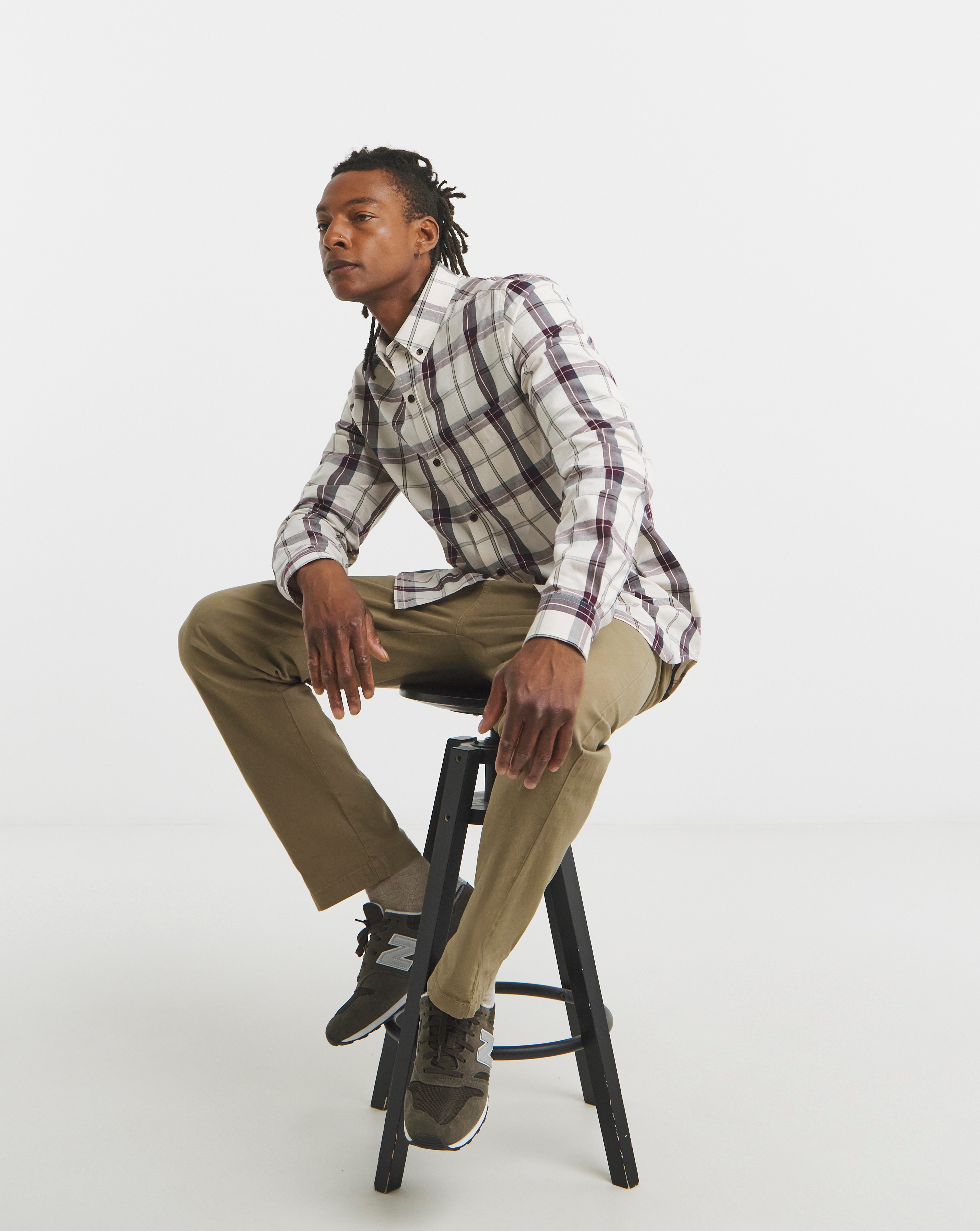 Long Sleeve Check Oxford Shirt