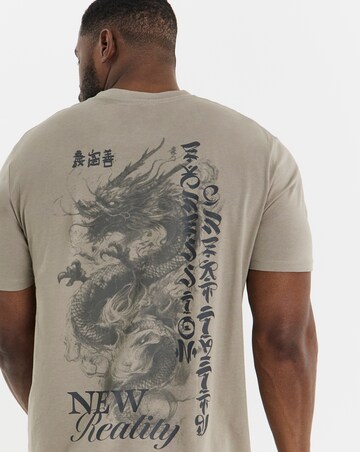 Jack & Jones Dragon Back Graphic T-Shirt - Natural