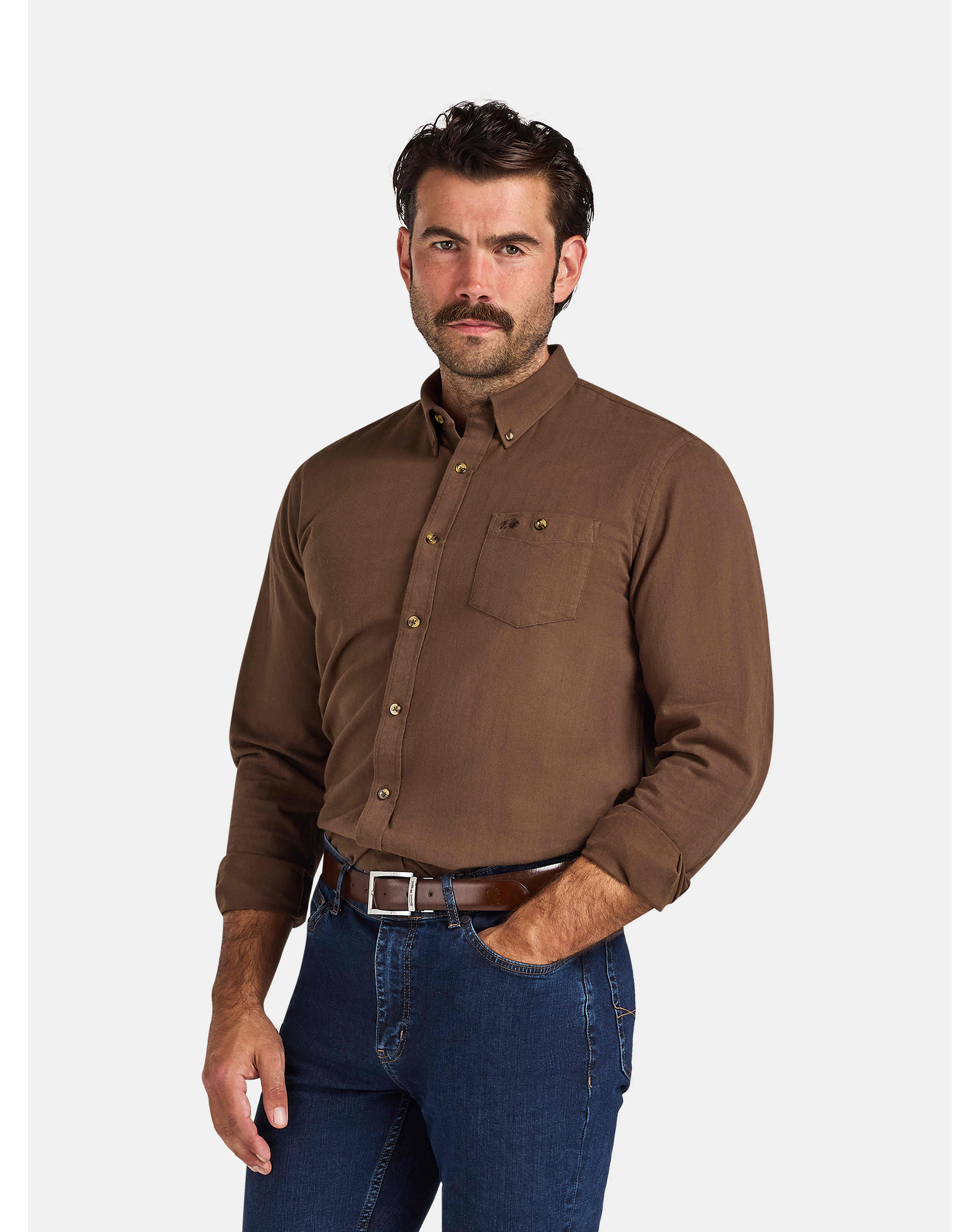 Raging Bull Brushed Herringbone Shirt