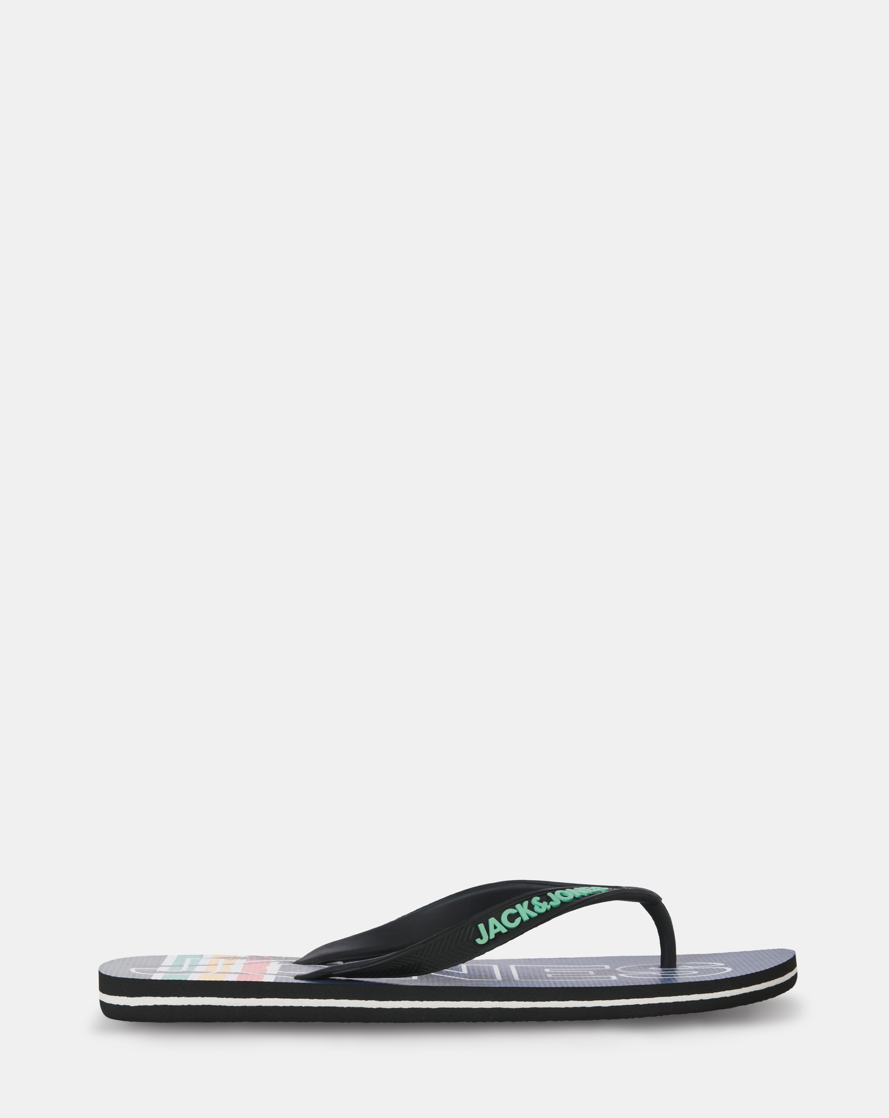 Jack & Jones Palm Print Flip Flop - Navy